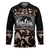 Kia Ora New Zealand Hockey Jersey Aotearoa Proud Maori Silver Fern LT14 Unisex Black - Polynesian Pride