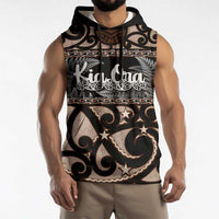 Kia Ora New Zealand Sleeveless Hoodie Aotearoa Proud Maori Silver Fern LT14 - Polynesian Pride