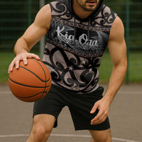 Kia Ora New Zealand Sleeveless Hoodie Aotearoa Proud Maori Silver Fern LT14 - Polynesian Pride