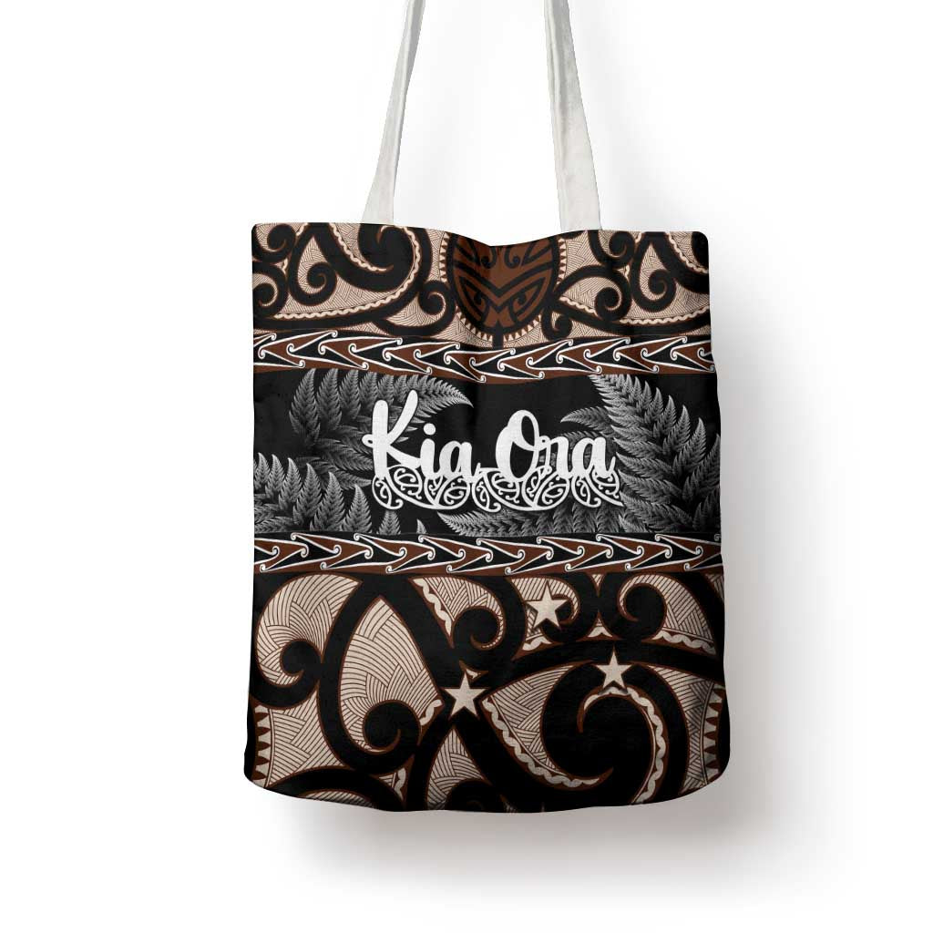 Kia Ora New Zealand Tote Bag Aotearoa Proud Maori Silver Fern LT14 - Polynesian Pride