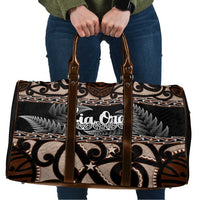 Kia Ora New Zealand Travel Bag Aotearoa Proud Maori Silver Fern LT14 Black - Polynesian Pride