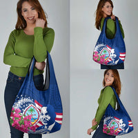 Guam Martin Luther King Jr Day Grocery Bag I Have A Dream Guahan Seal With Bougainvillea LT14 - Polynesian Pride