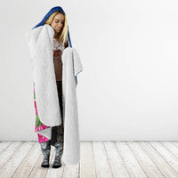 Guam Martin Luther King Jr Day Hooded Blanket I Have A Dream Guahan Seal With Bougainvillea LT14 - Polynesian Pride