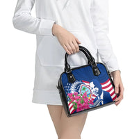 Guam Martin Luther King Jr Day Shoulder Handbag I Have A Dream Guahan Seal With Bougainvillea LT14 - Polynesian Pride