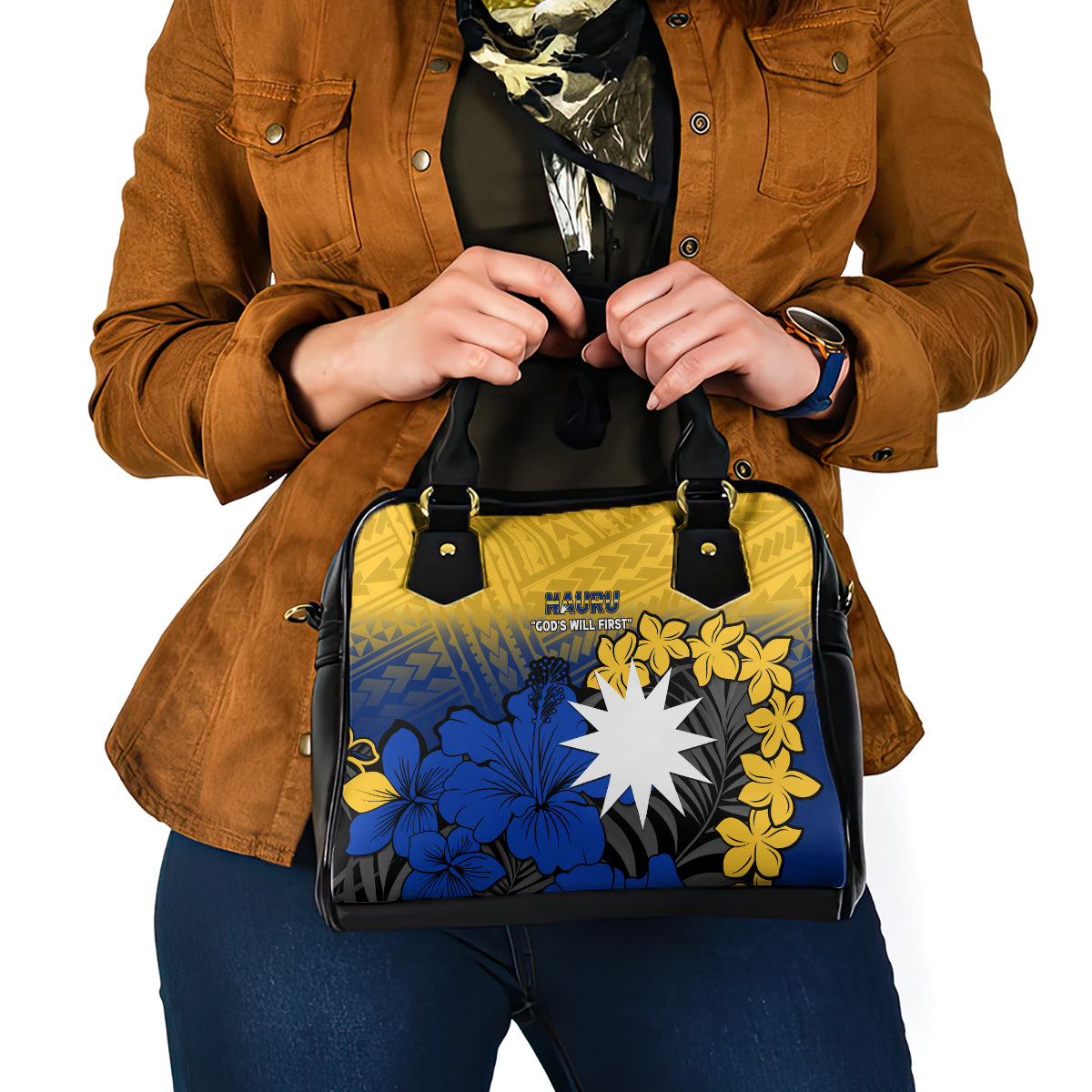 Nauru Independence Day Shoulder Handbag Repubrikin Naoero Polynesian Pattern LT14 - Polynesian Pride