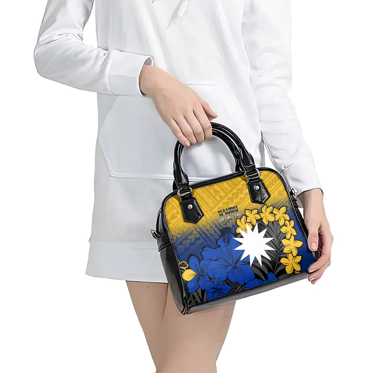 Nauru Independence Day Shoulder Handbag Repubrikin Naoero Polynesian Pattern LT14 - Polynesian Pride