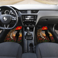 New Zealand ANZAC Day Car Mats Lest We Forget Silver Fern With Camouflage LT14 - Polynesian Pride