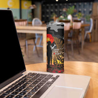 New Zealand ANZAC Day Skinny Tumbler Lest We Forget Silver Fern With Camouflage LT14 - Polynesian Pride