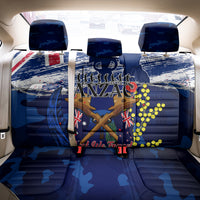 Australia And New Zealand ANZAC Day Back Car Seat Cover Lest We Forget Silver Fern With Golden Wattle LT14 - Polynesian Pride