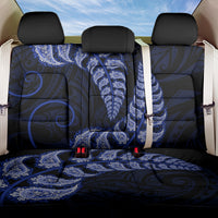 Blue New Zealand Paisley Silver Fern Back Car Seat Cover Aotearoa Maori LT14 One Size Blue - Polynesian Pride