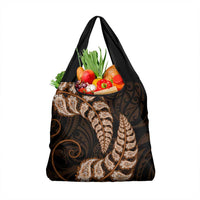 Brown New Zealand Paisley Silver Fern Grocery Bag Aotearoa Maori LT14 1-pack One Size Brown - Polynesian Pride