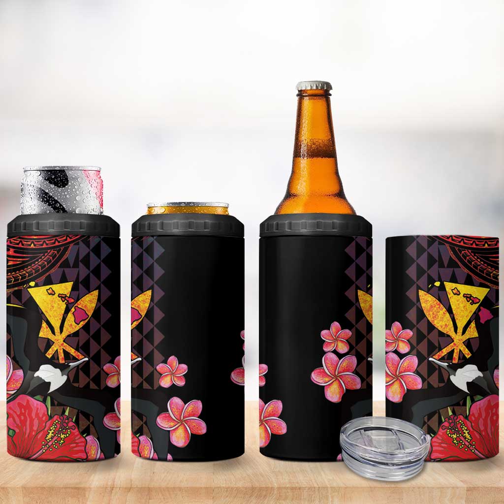 Hawaii Iwa Bird 4 in 1 Can Cooler Tumbler Great Frigatebird Kanaka Tropical Hippie Style LT14 - Polynesian Pride