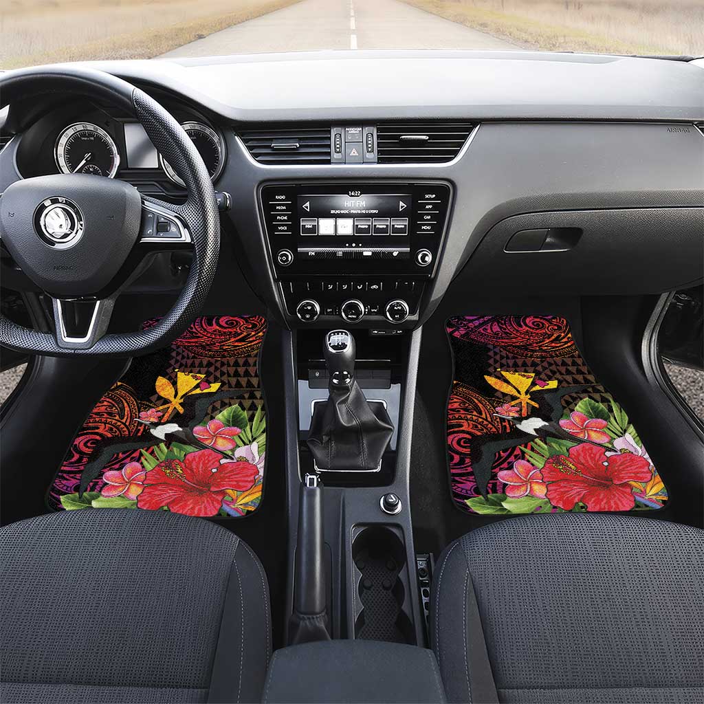 Hawaii Iwa Bird Car Mats Great Frigatebird Kanaka Tropical Hippie Style - Polynesian Pride
