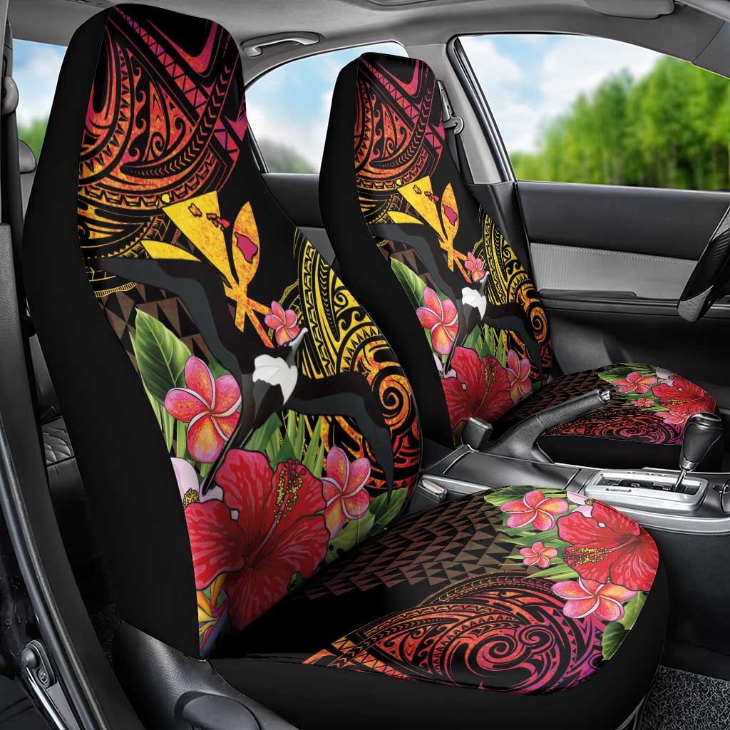 Hawaii Iwa Bird Car Seat Cover Great Frigatebird Kanaka Tropical Hippie Style LT14 - Polynesian Pride