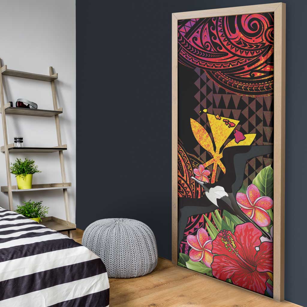 Hawaii Iwa Bird Door Cover Great Frigatebird Kanaka Tropical Hippie Style LT14 - Polynesian Pride