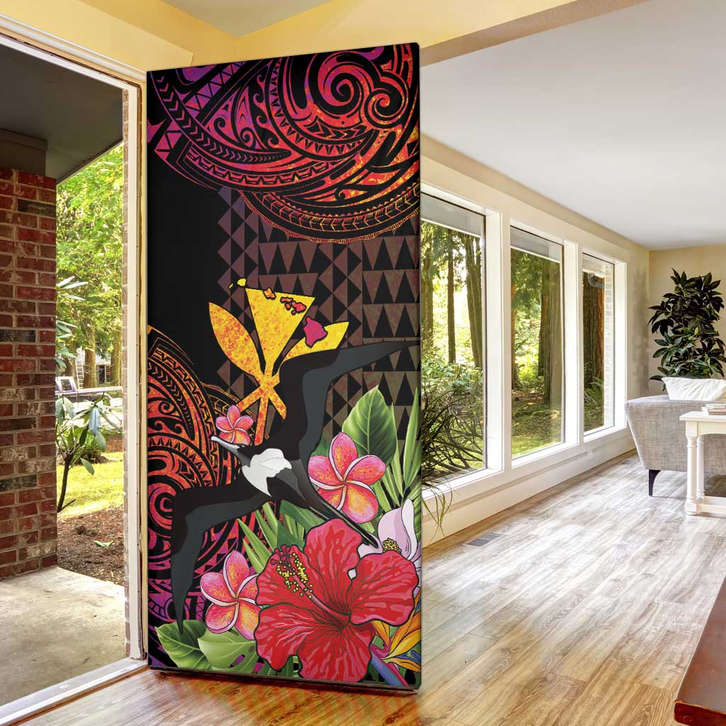 Hawaii Iwa Bird Door Cover Great Frigatebird Kanaka Tropical Hippie Style LT14 - Polynesian Pride