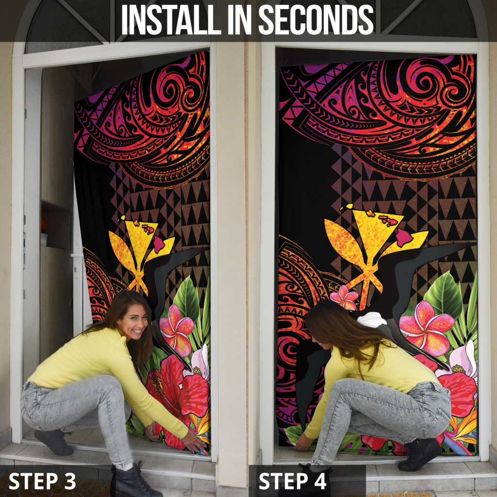 Hawaii Iwa Bird Door Cover Great Frigatebird Kanaka Tropical Hippie Style LT14 - Polynesian Pride