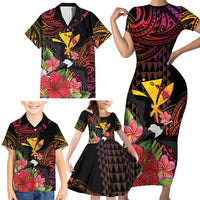 Hawaii Iwa Bird Family Matching Short Sleeve Bodycon Dress and Hawaiian Shirt Great Frigatebird Kanaka Tropical Hippie Style LT14 - Polynesian Pride