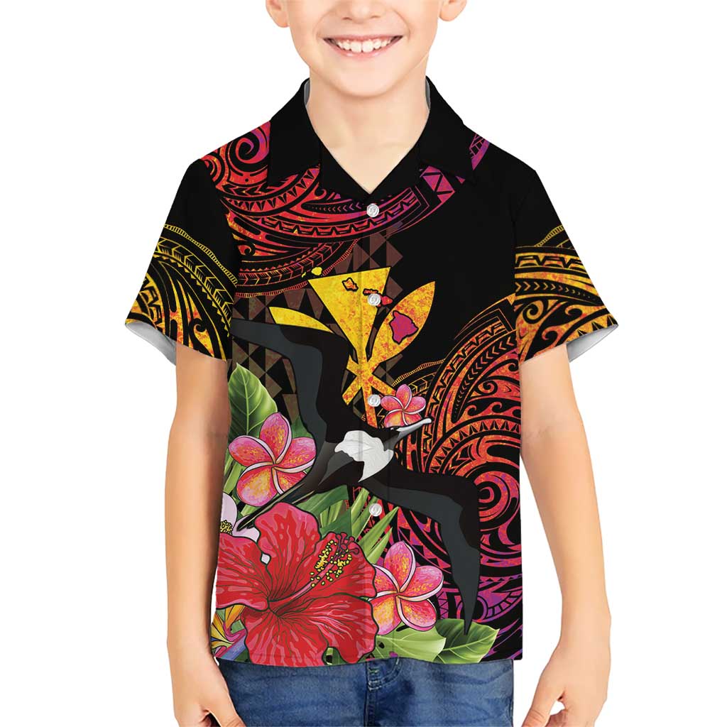 Hawaii Iwa Bird Hawaiian Shirt Great Frigatebird Kanaka Tropical Hippie Style LT14 - Polynesian Pride