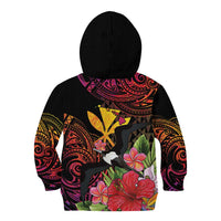 Hawaii Iwa Bird Kid Hoodie Great Frigatebird Kanaka Tropical Hippie Style LT14 - Polynesian Pride