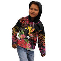 Hawaii Iwa Bird Kid Hoodie Great Frigatebird Kanaka Tropical Hippie Style LT14 - Polynesian Pride