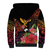 Hawaii Iwa Bird Sherpa Hoodie Great Frigatebird Kanaka Tropical Hippie Style LT14 - Polynesian Pride