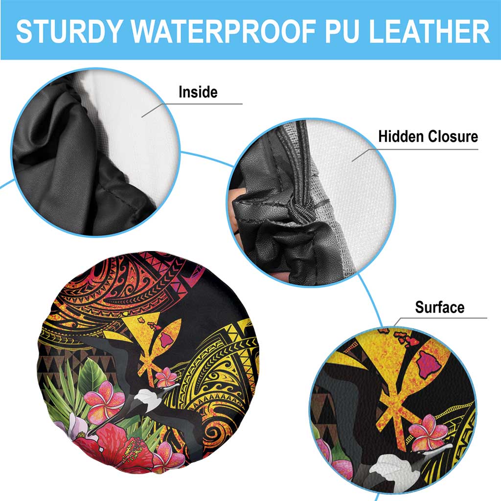 Hawaii Iwa Bird Spare Tire Cover Great Frigatebird Kanaka Tropical Hippie Style LT14 - Polynesian Pride