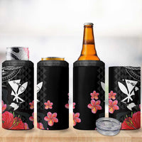 Hawaii Iwa Bird 4 in 1 Can Cooler Tumbler Great Frigatebird Kanaka Tropical Flowers LT14 - Polynesian Pride