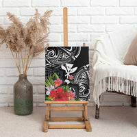 Hawaii Iwa Bird Canvas Wall Art Great Frigatebird Kanaka Tropical Flowers LT14 - Polynesian Pride
