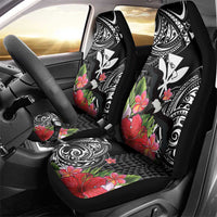 Hawaii Iwa Bird Car Seat Cover Great Frigatebird Kanaka Tropical Flowers LT14 - Polynesian Pride