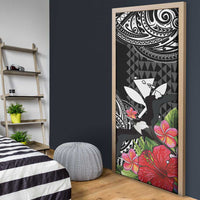 Hawaii Iwa Bird Door Cover Great Frigatebird Kanaka Tropical Flowers LT14 - Polynesian Pride