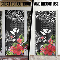 Hawaii Iwa Bird Door Cover Great Frigatebird Kanaka Tropical Flowers LT14 - Polynesian Pride