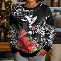 Hawaii Iwa Bird Kid Ugly Christmas Sweater Great Frigatebird Kanaka Tropical Flowers LT14 - Polynesian Pride