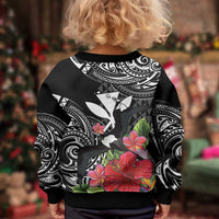 Hawaii Iwa Bird Kid Ugly Christmas Sweater Great Frigatebird Kanaka Tropical Flowers LT14 - Polynesian Pride