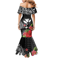 Hawaii Iwa Bird Mermaid Dress Great Frigatebird Kanaka Tropical Flowers LT14 - Polynesian Pride