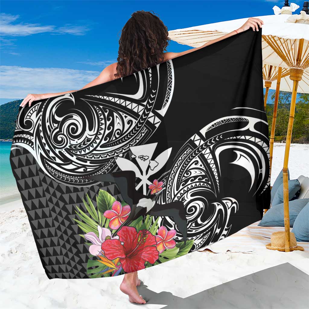 Hawaii Iwa Bird Sarong Great Frigatebird Kanaka Tropical Flowers - Polynesian Pride