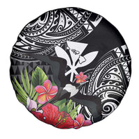 Hawaii Iwa Bird Spare Tire Cover Great Frigatebird Kanaka Tropical Flowers LT14 - Polynesian Pride
