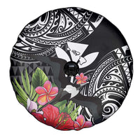 Hawaii Iwa Bird Spare Tire Cover Great Frigatebird Kanaka Tropical Flowers LT14 - Polynesian Pride