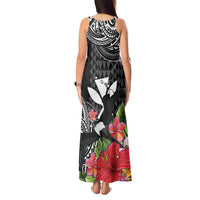 Hawaii Iwa Bird Tank Maxi Dress Great Frigatebird Kanaka Tropical Flowers LT14 - Polynesian Pride