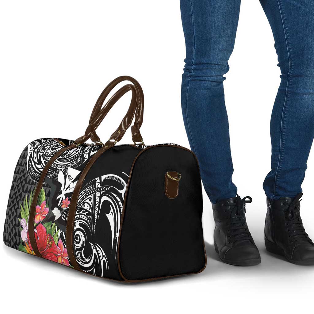Hawaii Iwa Bird Travel Bag Great Frigatebird Kanaka Tropical Flowers LT14 - Polynesian Pride
