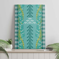 Teal Palaka Hawaii Iwa Bird Canvas Wall Art Hawaiian Kakau Jade Vine Lei LT14 - Polynesian Pride