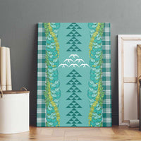 Teal Palaka Hawaii Iwa Bird Canvas Wall Art Hawaiian Kakau Jade Vine Lei LT14 - Polynesian Pride