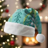 Teal Palaka Hawaii Iwa Bird Christmas Santa Hat Hawaiian Kakau Jade Vine Lei - Polynesian Pride