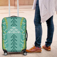 Teal Palaka Hawaii Iwa Bird Luggage Cover Hawaiian Kakau Jade Vine Lei LT14 Teal - Polynesian Pride