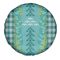 Teal Palaka Hawaii Iwa Bird Spare Tire Cover Hawaiian Kakau Jade Vine Lei LT14 - Polynesian Pride