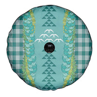 Teal Palaka Hawaii Iwa Bird Spare Tire Cover Hawaiian Kakau Jade Vine Lei LT14 - Polynesian Pride