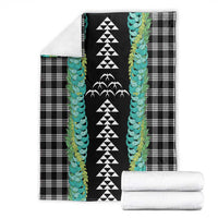 Black Palaka Hawaii Iwa Bird Blanket Hawaiian Kakau Jade Vine Lei LT14 - Polynesian Pride