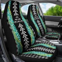 Black Palaka Hawaii Iwa Bird Car Seat Cover Hawaiian Kakau Jade Vine Lei LT14 - Polynesian Pride
