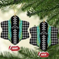 Black Palaka Hawaii Iwa Bird Ceramic Ornament Hawaiian Kakau Jade Vine Lei - Polynesian Pride
