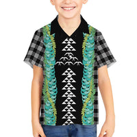 Black Palaka Hawaii Iwa Bird Hawaiian Shirt Hawaiian Kakau Jade Vine Lei - Polynesian Pride